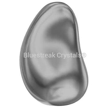 Swarovski Pearls Baroque Drop (5843) Crystal Dark Grey-Swarovski Pearls-12mm - Pack of 6-Bluestreak Crystals