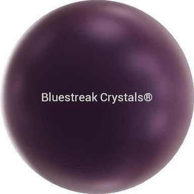 Swarovski Pearls Round Half Drilled (5818) Crystal Elderberry-Swarovski Pearls-8mm - Pack of 6-Bluestreak Crystals