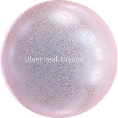 Swarovski Pearls Round Half Drilled (5818) Crystal Iridescent Dreamy Rose-Swarovski Pearls-8mm - Pack of 6-Bluestreak Crystals