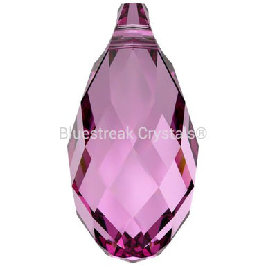 Swarovski Pendants Briolette (6010) Dark Rose-Swarovski Pendants-11mm - Pack of 1-Bluestreak Crystals