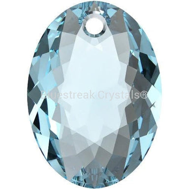 Swarovski Pendants Elliptic Cut (6438) Aquamarine-Swarovski Pendants-9mm - Pack of 4-Bluestreak Crystals