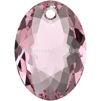 Swarovski Pendants Elliptic Cut (6438) Light Rose-Swarovski Pendants-9mm - Pack of 4-Bluestreak Crystals