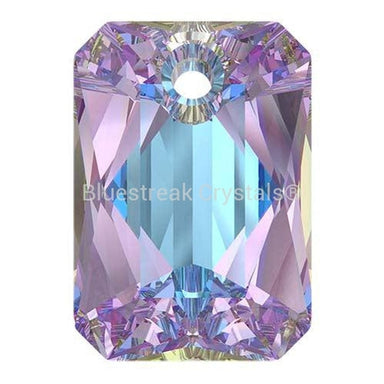 Swarovski Pendants Emerald Cut (6435) Crystal Vitrail Light P-Swarovski Pendants-9mm - Pack of 4-Bluestreak Crystals