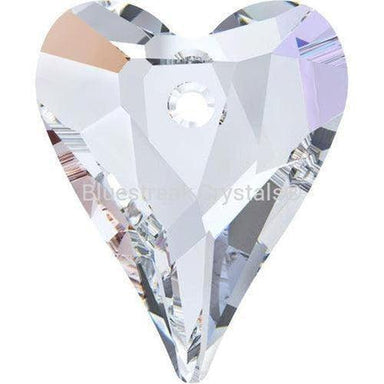 Swarovski Pendants Wild Heart (6240) Crystal AB-Swarovski Pendants-12mm - Pack of 4-Bluestreak Crystals