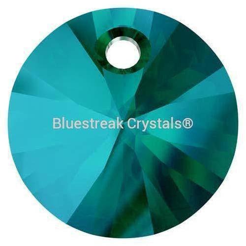 Swarovski Pendants Xilion Round (6428) Emerald Shimmer-Swarovski Pendants-8mm - Pack of 10-Bluestreak Crystals