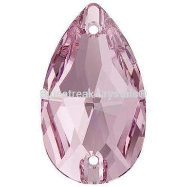 Swarovski Sew On Crystals Peardrop (3230) Light Rose-Swarovski Sew On Crystals-12x7mm - Pack of 2-Bluestreak Crystals