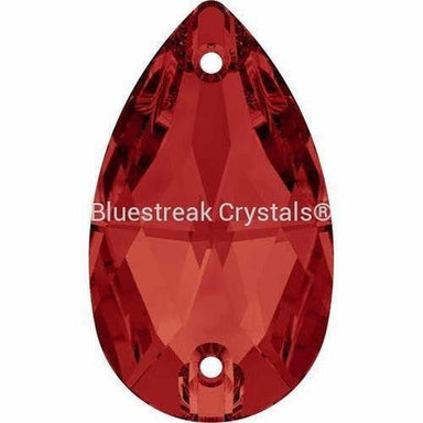 Swarovski Sew On Crystals Peardrop (3230) Light Siam-Swarovski Sew On Crystals-12x7mm - Pack of 2-Bluestreak Crystals