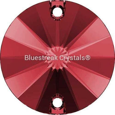 Swarovski Sew On Crystals Rivoli (3200) Scarlet-Swarovski Sew On Crystals-10mm - Pack of 4-Bluestreak Crystals