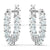 Swarovski Vittore Hoop Earrings Round Cut White Rhodium Plated-Swarovski Jewellery-Bluestreak Crystals