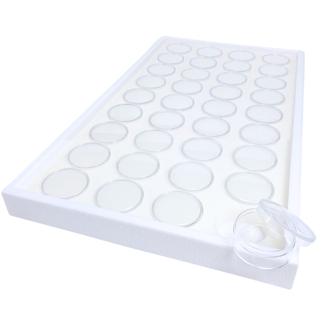 Storage Tray with 50 Pots White