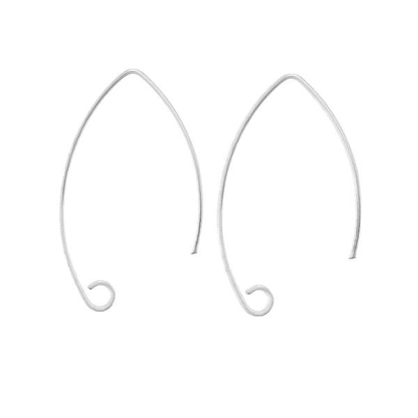 Sterling Silver (925) Marquise Ear Wire