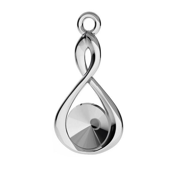 Sterling Silver (925) Infinity Pendant Setting for Rivoli Chatons SS29