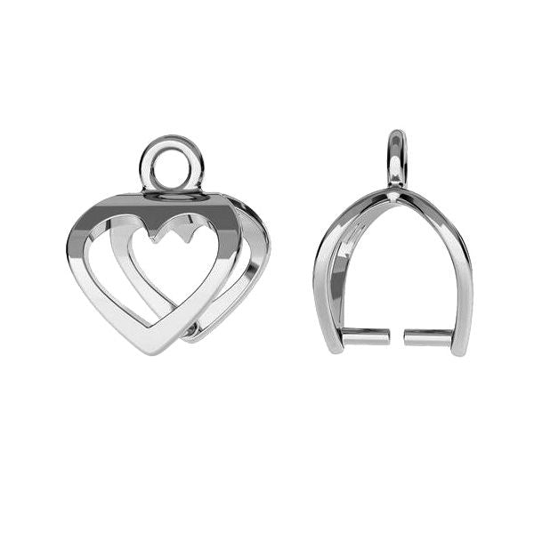 Sterling Silver (925) Open Heart Bail