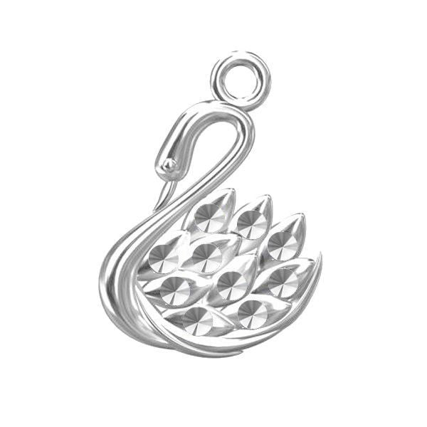 Sterling Silver (925) Swan Pendant Setting for Chatons PP4