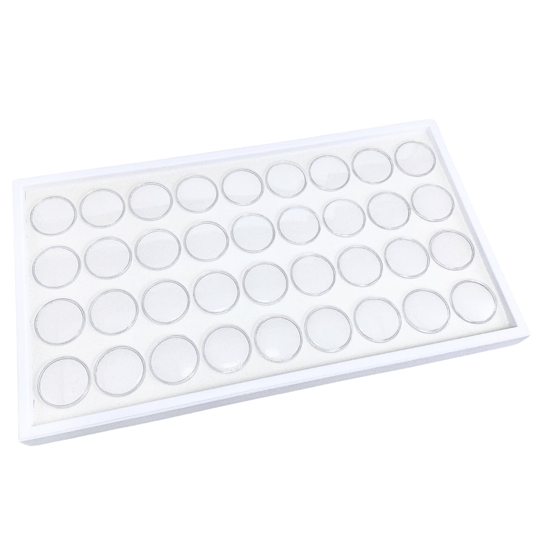 Storage Tray with 50 Pots White