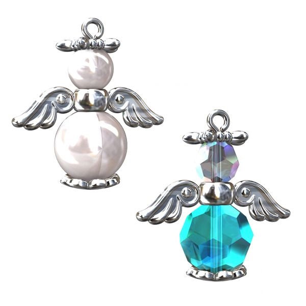 Sterling Silver (925) Double Wing Charms