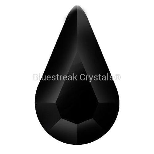 Preciosa Fancy Stones Pear Jet UNFOILED-Preciosa Fancy Stones-6x3.6mm - Pack of 720 (Wholesale)-Bluestreak Crystals