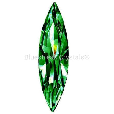 Preciosa Fancy Stones Slim Navette Emerald-Preciosa Fancy Stones-11x3mm - Pack of 144 (Wholesale)-Bluestreak Crystals