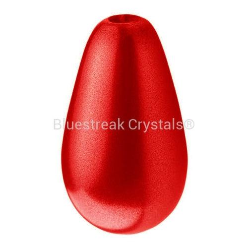 Preciosa Pearls Pear Red-Preciosa Pearls-10x6mm - Pack of 10-Bluestreak Crystals