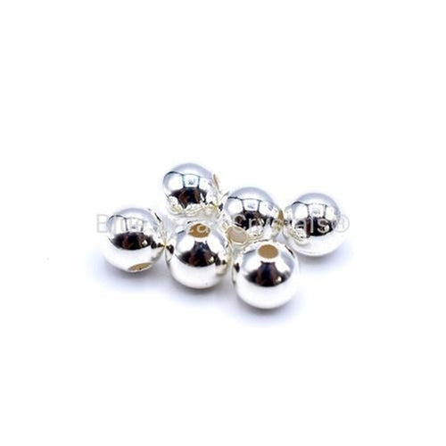 100 - Silver-Plated 2.5mm Round Metal Beads